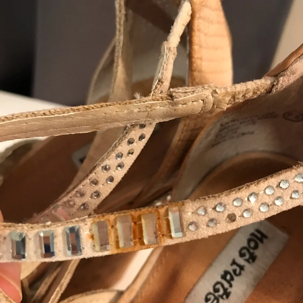 Not Rated Tan Rhinestone Wedges - Picture 4 of 4